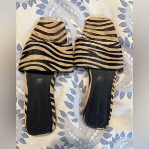 Banana Republic Zebra Stripe Slide Sandals